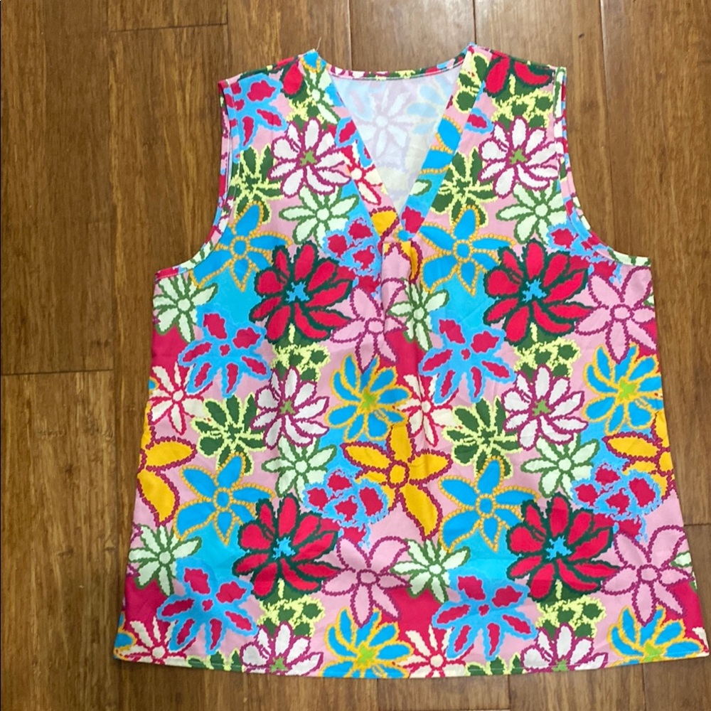 Floral Sleeveless Top - Multicolor